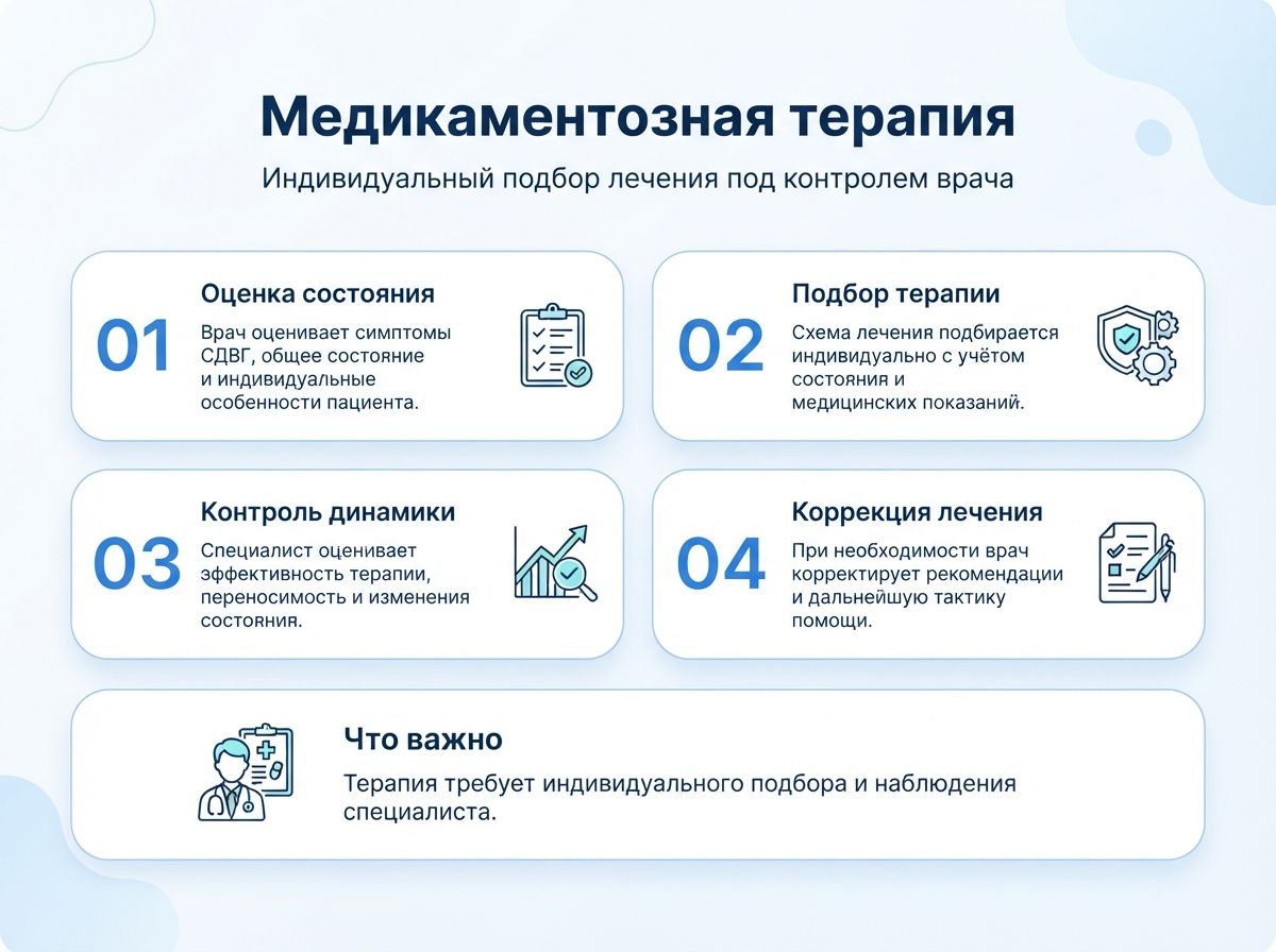 Лечение СДВГ в Иркутске у детей и взрослыхинфографика